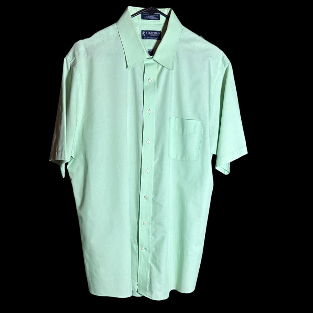 🛑LAST CHANCE🛑Stafford Men's Light Green Button Down Shirt BUY NOW